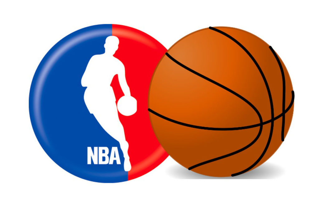 NBA Logo and Basketball