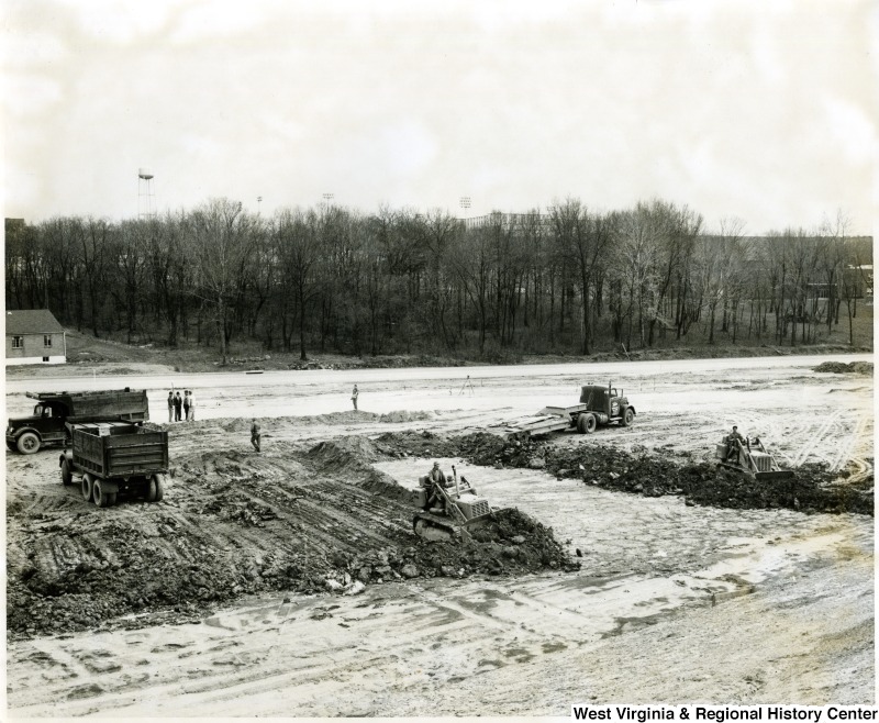 Workmen Grading for Shopping Center at University and Patteson, Morgantown, WV