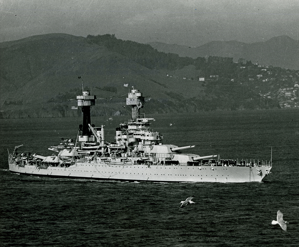 The USS West Virginia ca. 1940
