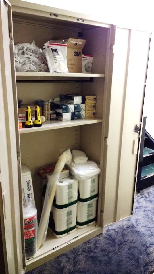 Cabinet full of supplies