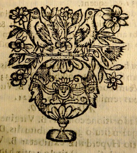 Decorative printer's ornament in Geminum sidus mariani diadematis...