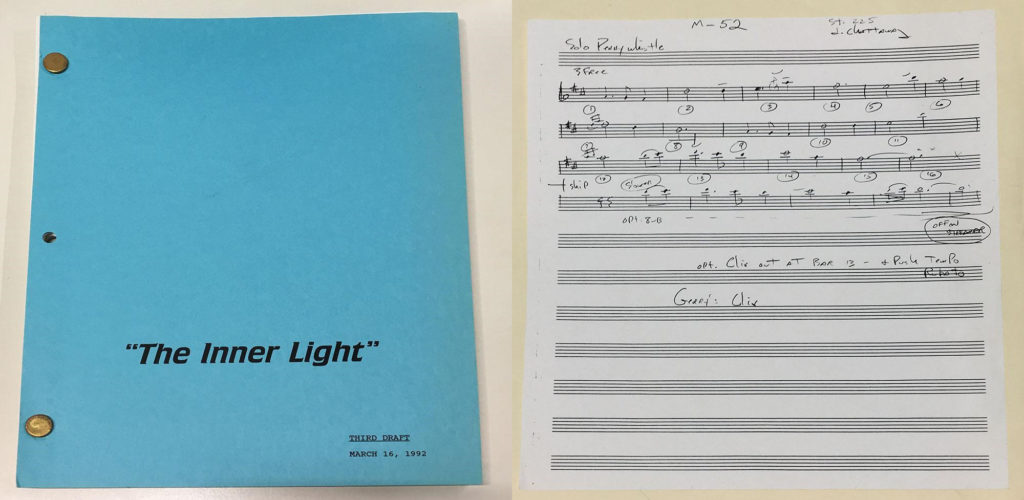 Cover and sheet music for penny whistle solo from "The Inner Light"