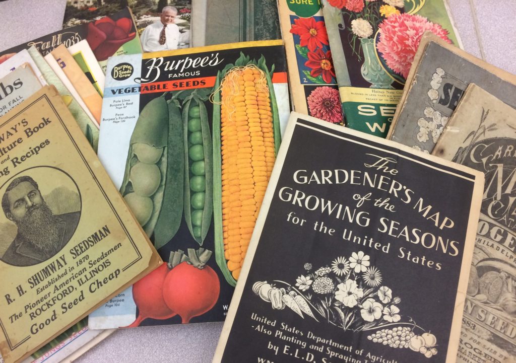 Colorful assortment of seed catalogs