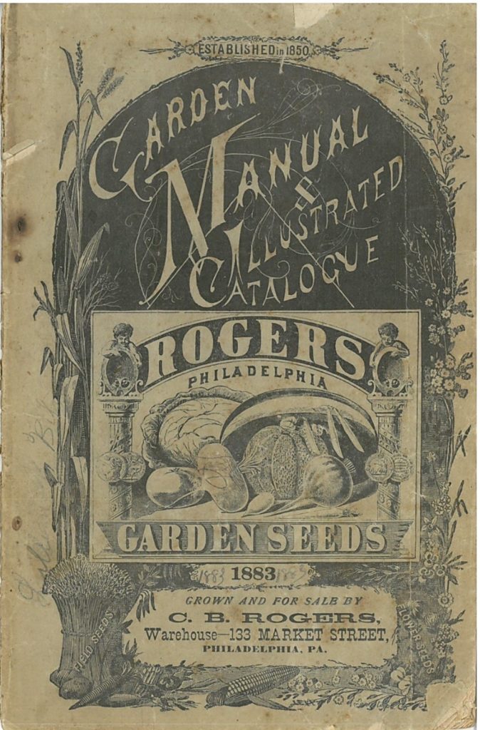 Cover of a 1883 garden catalog