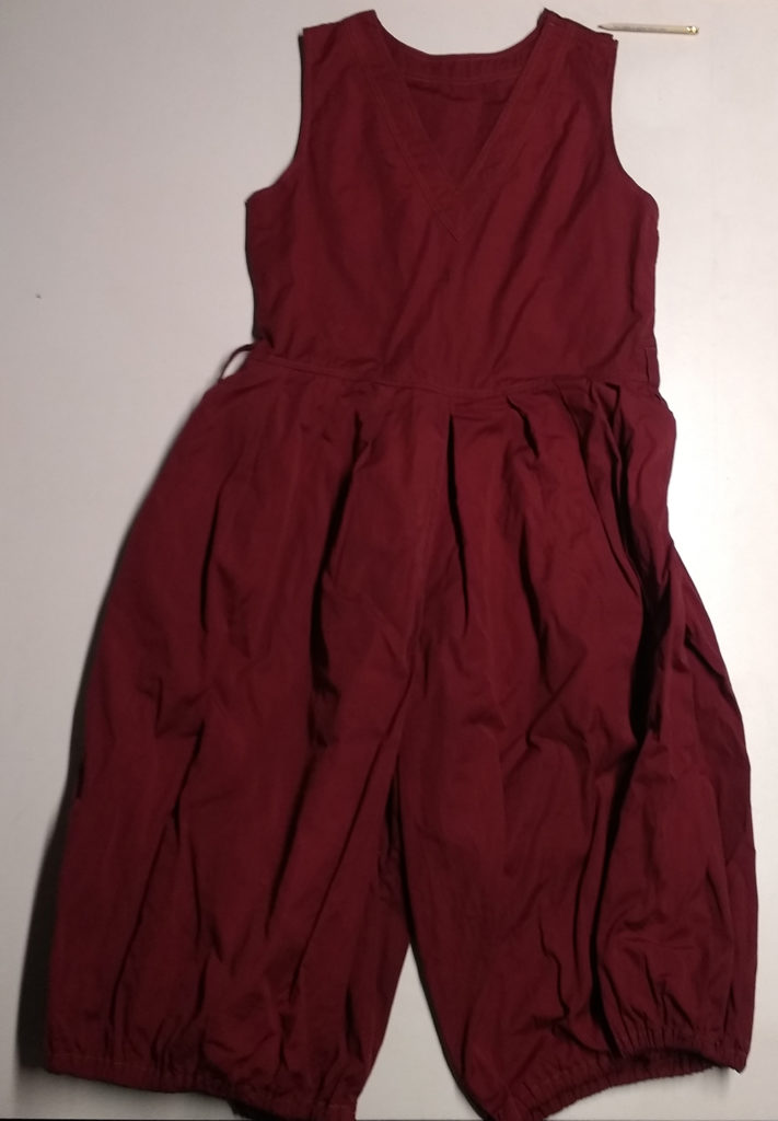 Maroon WVU womens gym suit from 1920s