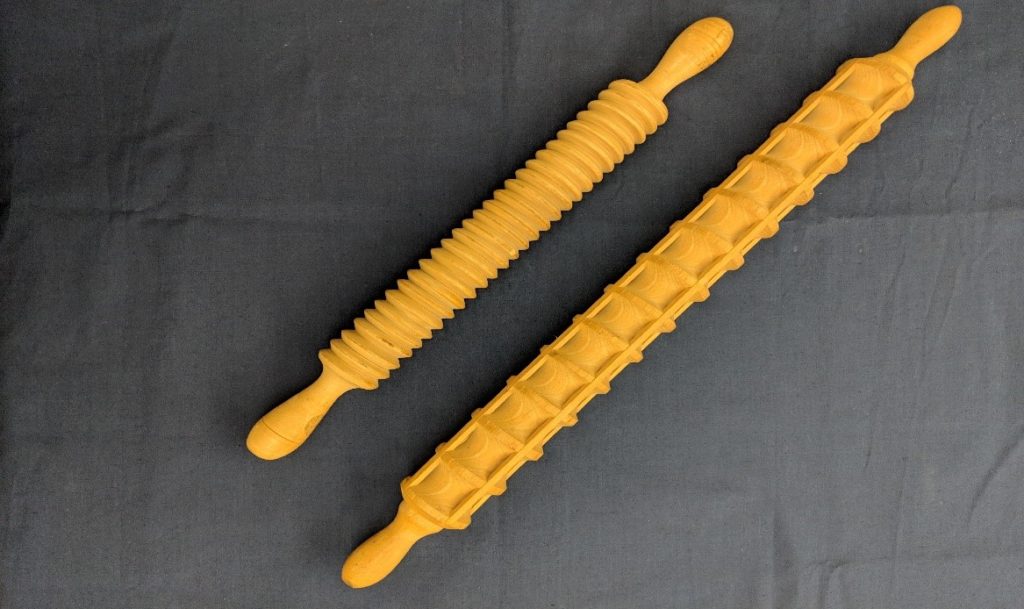 Noodle rolling pin and ravioli rolling pin