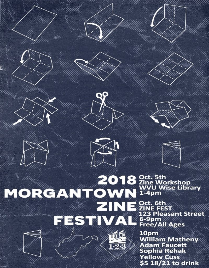 Advertisement for 2018 Morgantown Zine Festival