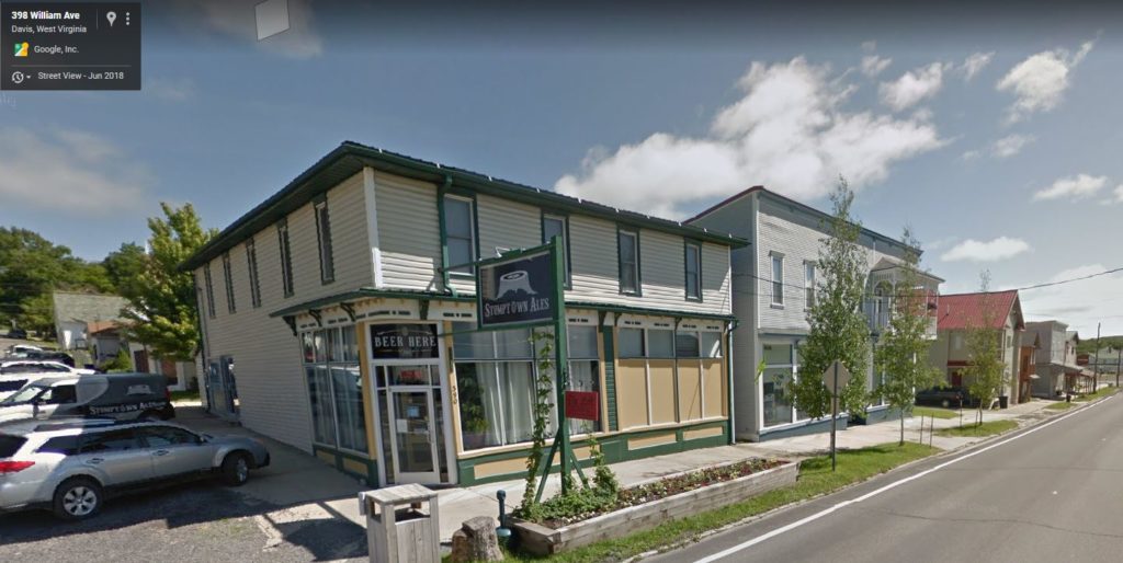 Google Street View Image of William Avenue buildings in Davis, WV