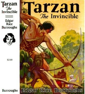 Spine and cover of "Tarzan the Invincible" book