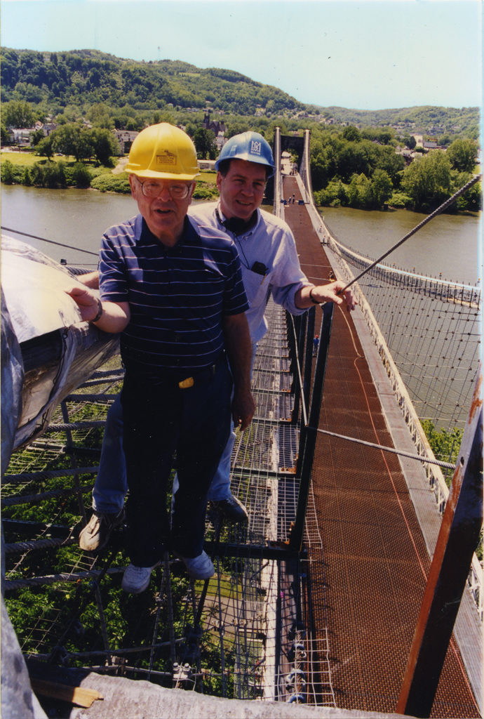 Emory Kemp on bridge