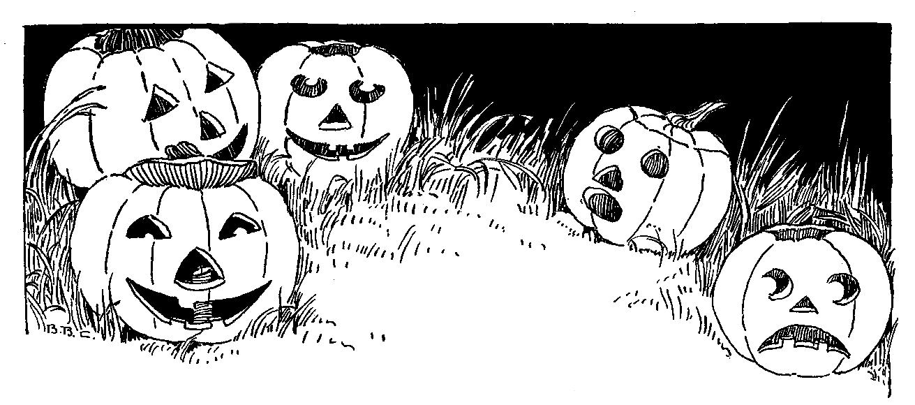 Carved jack-o-lanterns sketch