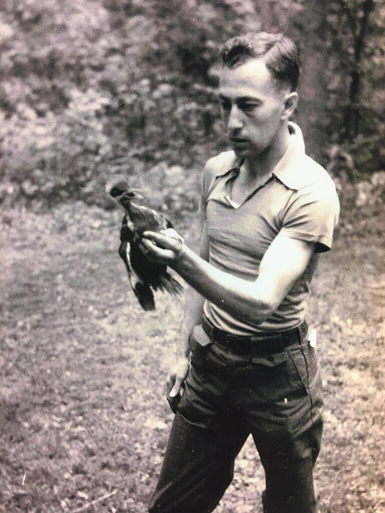 Man holding bird