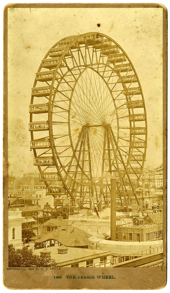 View of the world's first Ferris Wheel