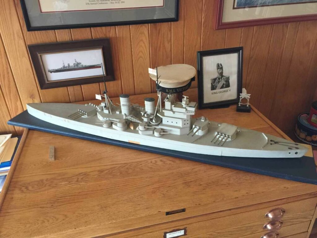 Model ship, likely HMS King George V