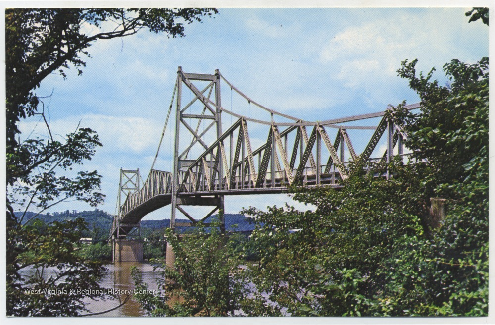 Silver Bridge as seen from the shore