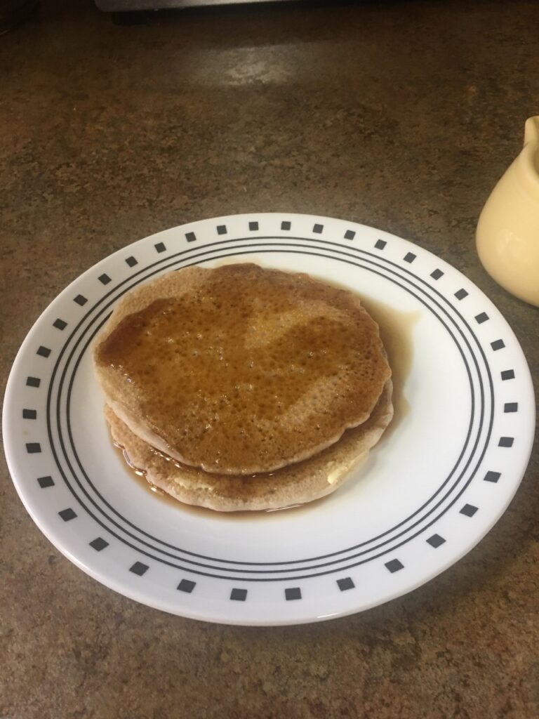 Buckwheat cakes in maple syrup