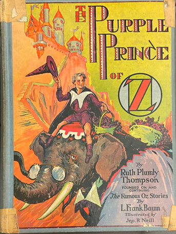 One of my favorite covers from the collection, "The Purple Prince of Oz," illustrated by John R. Neill. 