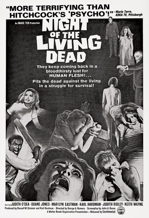Poster advertising Night of the Living Dead (1968).